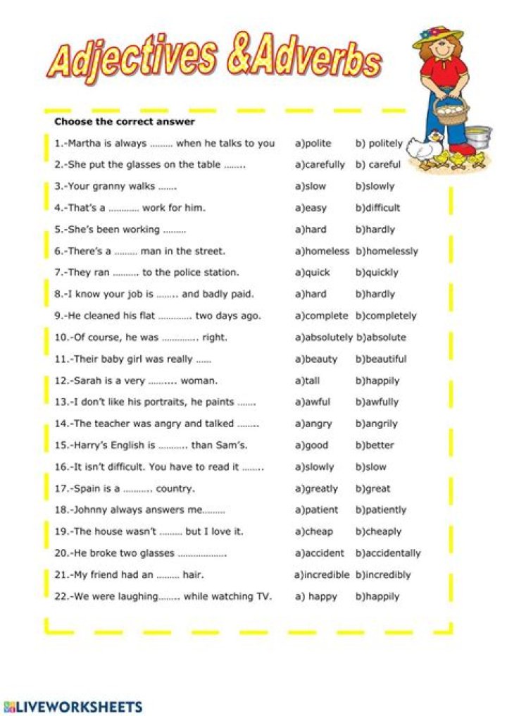Adjectives and Adverbs Test SORARÄ± PDF | Perfect Practice for Grammar Mastery