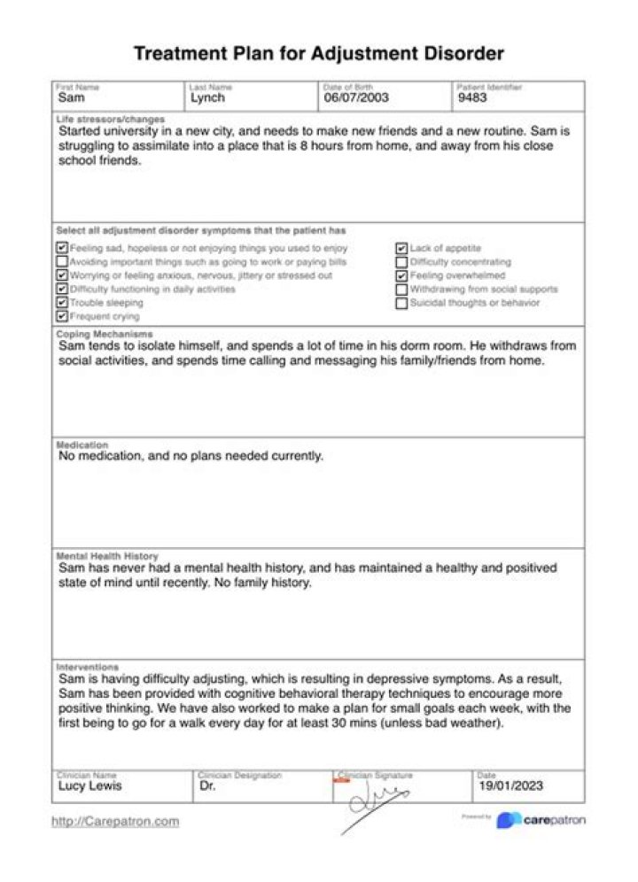 Adjustment Disorder Treatment Plan PDF: Complete Guide & Recovery Strategy