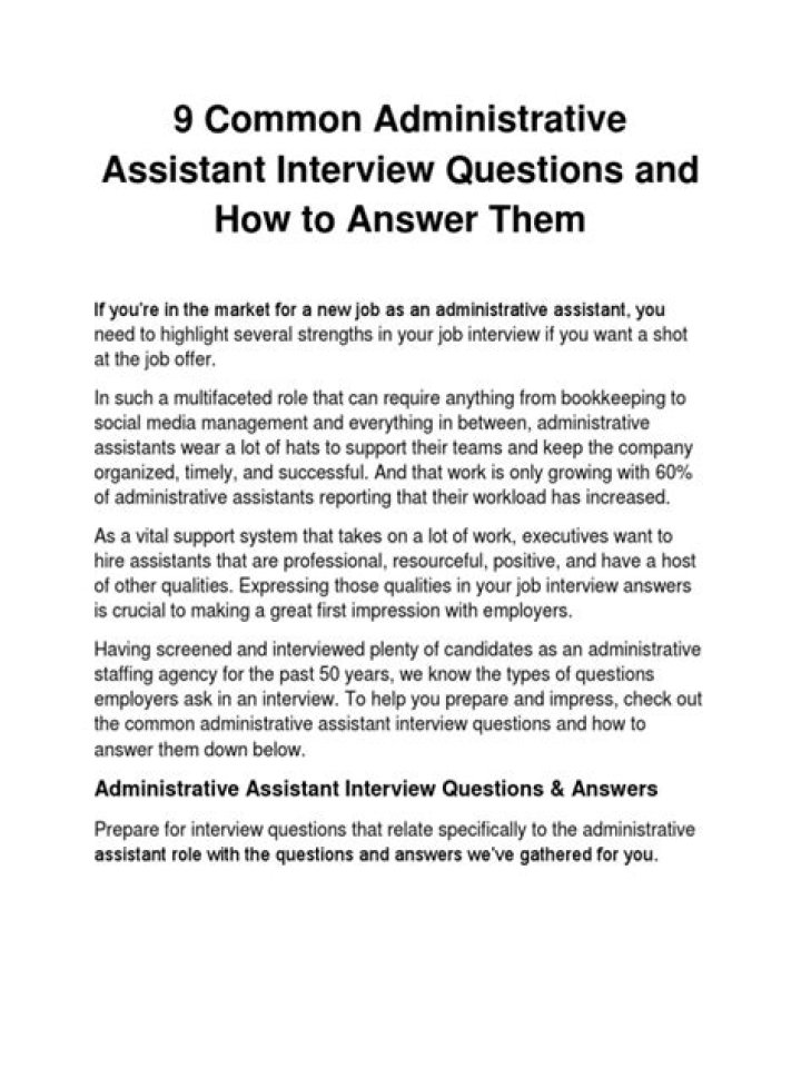 Top Administration Interview Questions & Answers PDF for Success
