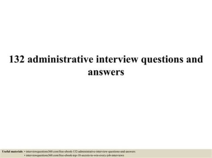 Administrative Interview Questions and Answers PDF: Expert Guide