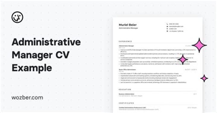 Administrative Manager CV PDF Template for Professional Success