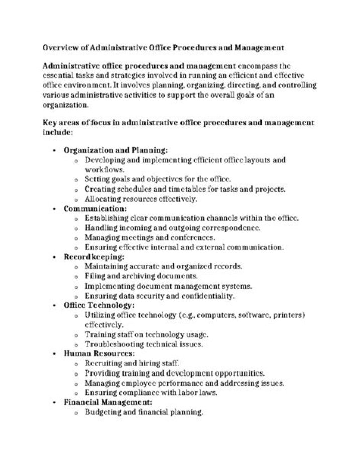 Essential Administrative Office Procedures & Management Book PDF Guide