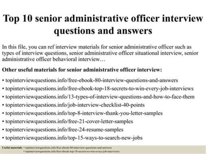 Admin Interview Questions and Answers PDF: Top 50 PDFs