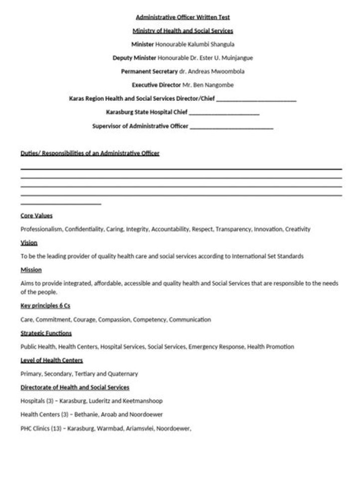 Administrative Officer Written Test PDF: Official Practice Exam