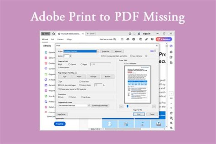 Adobe PDF Printer Missing from Printer List – Fix It Now