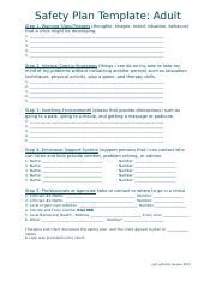 Adult Safety Plan PDF: Essential Guidelines for Personal Protection