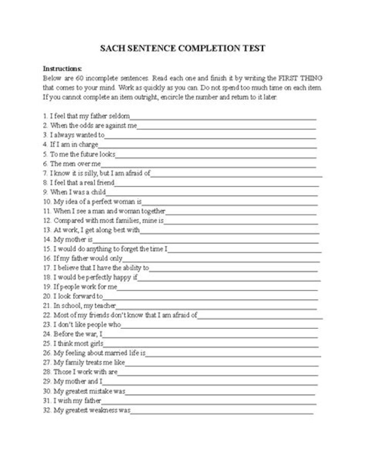 Adult Sentence Completion Test PDF – Master Adult Language Skills