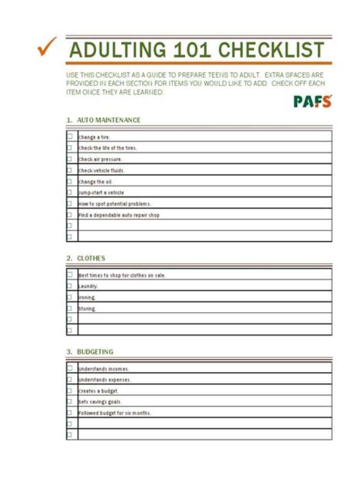 Adulting 101 Worksheets PDF – Master Basic Life Skills