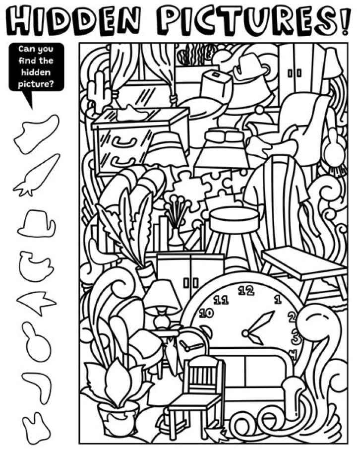 Adults PDF: Free Printable Hidden Pictures Worksheets for Fun & Focus