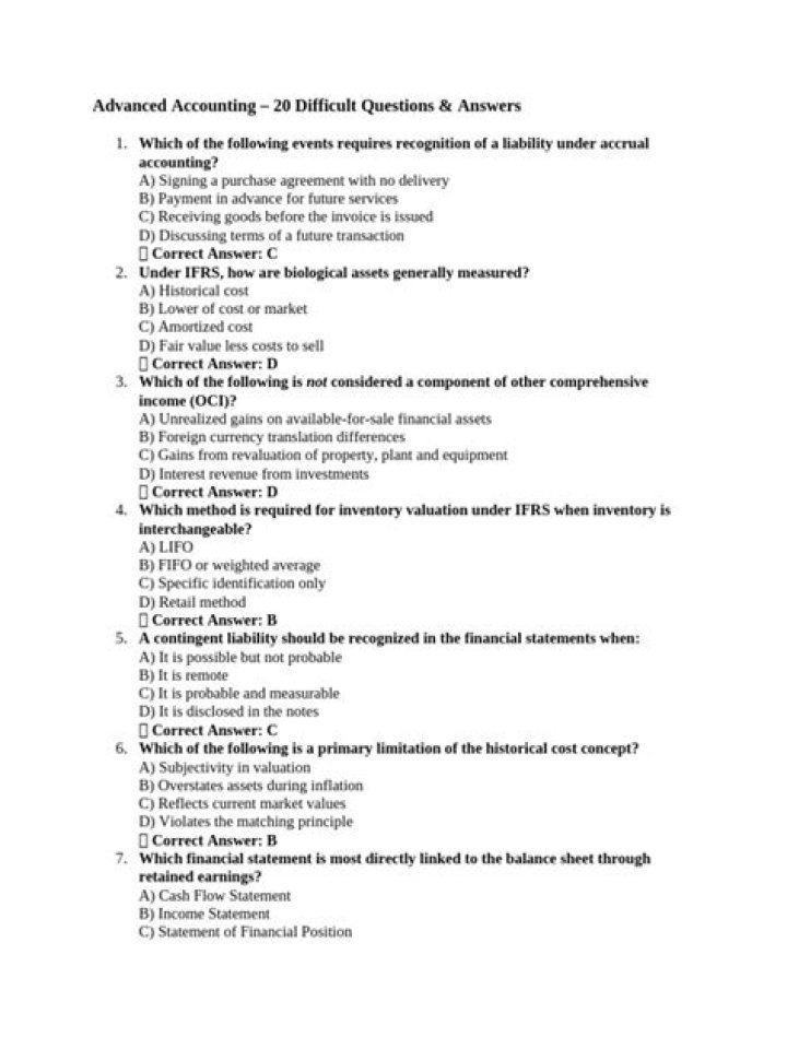 Advanced Accounting Questions & Answers PDF: Expert Insights
