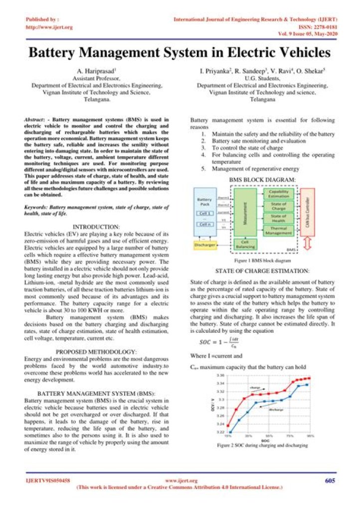Advanced Battery Management Technologies for Electric Vehicles: A Comprehensive PDF Guide
