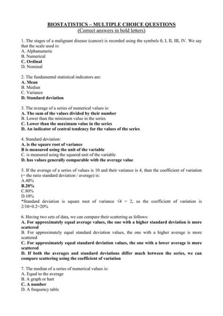 Advanced Biostatistics Questions and Answers PDF: Expert Guide