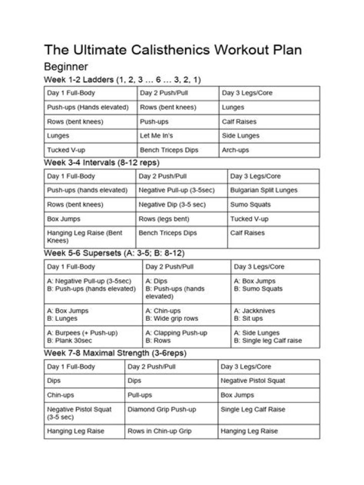 Advanced Calisthenics Workout Plan PDF – Master Mastery with Pro Progress