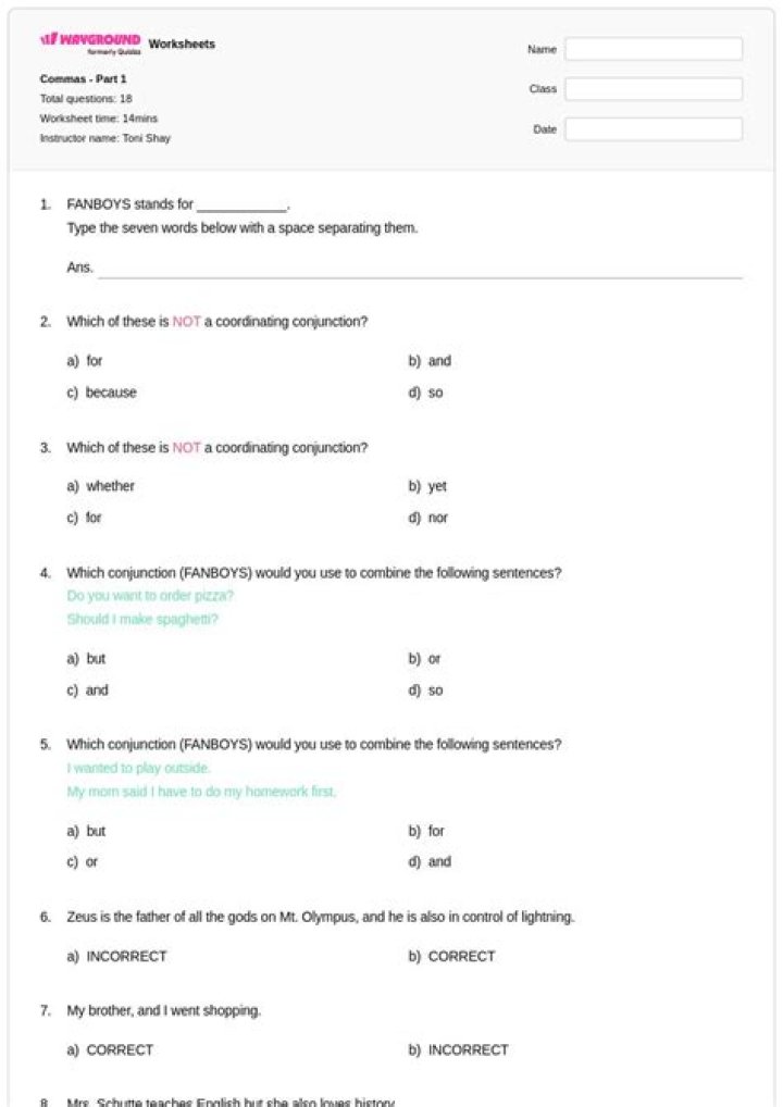 Master Advanced Comma Test PDF for Perfect Punctuation