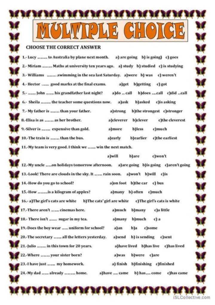 Advanced English Grammar Multiple Choice Questions with Answers PDF