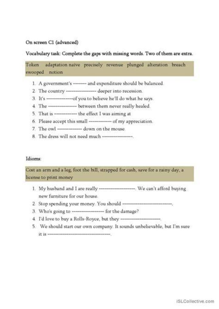 Advanced English Worksheets PDF – Master Grammar & Vocabulary
