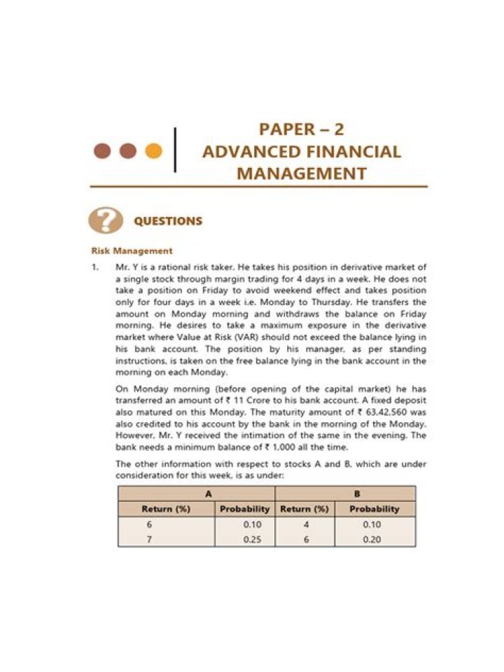 Advanced Financial Management Questions & Answers PDF: Expert Guide
