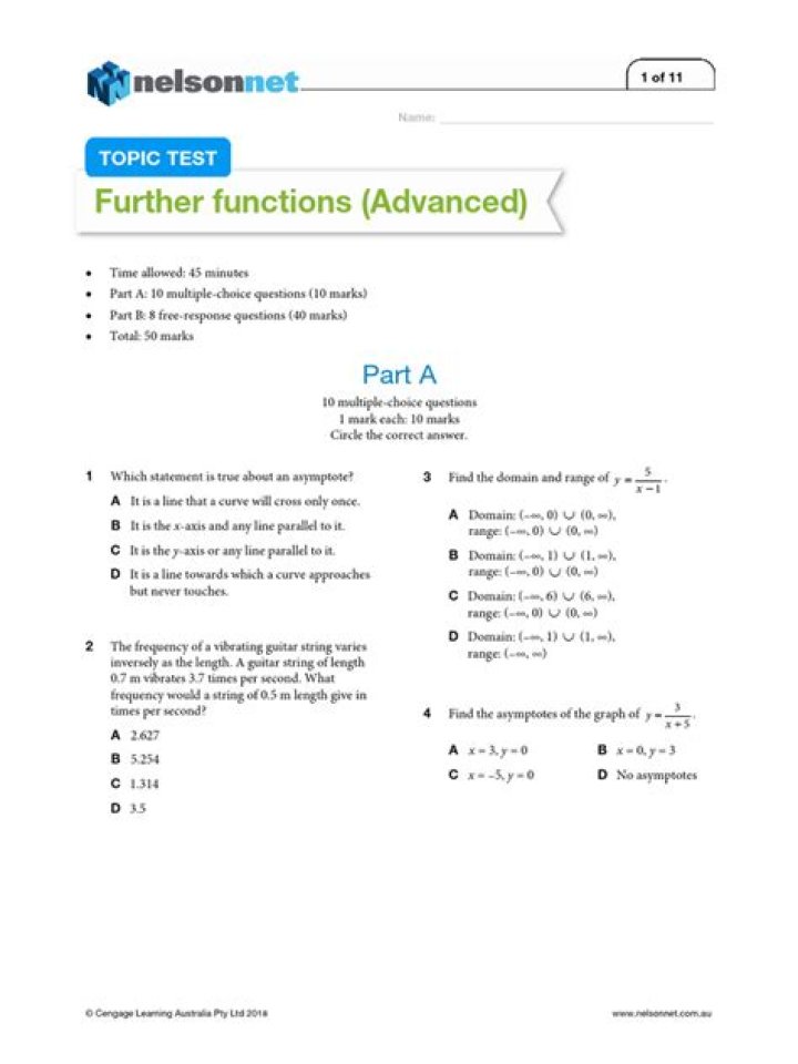 Master Advanced Functions Test PDF: Expert Guide & Practice