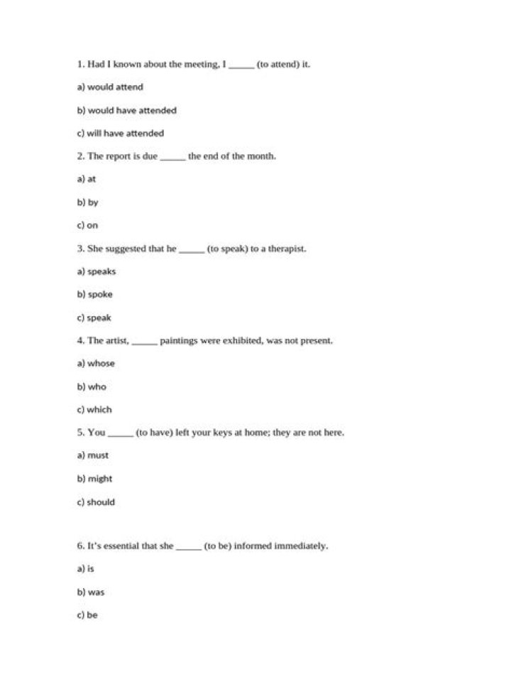 Advanced Level Grammar Test PDF – Master Complex Grammar Skills
