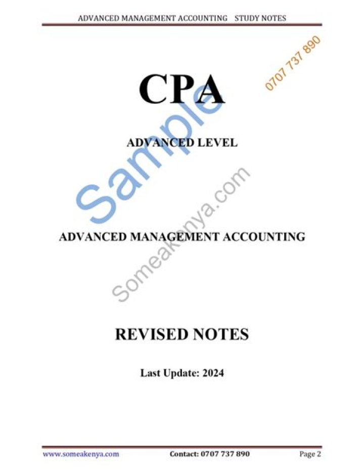 Advanced Management Accounting CA Final Practice Manual PDF – Complete Study Guide