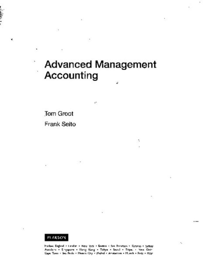 Advanced Management Accounting: Mastery Guide in Groot PDF Format