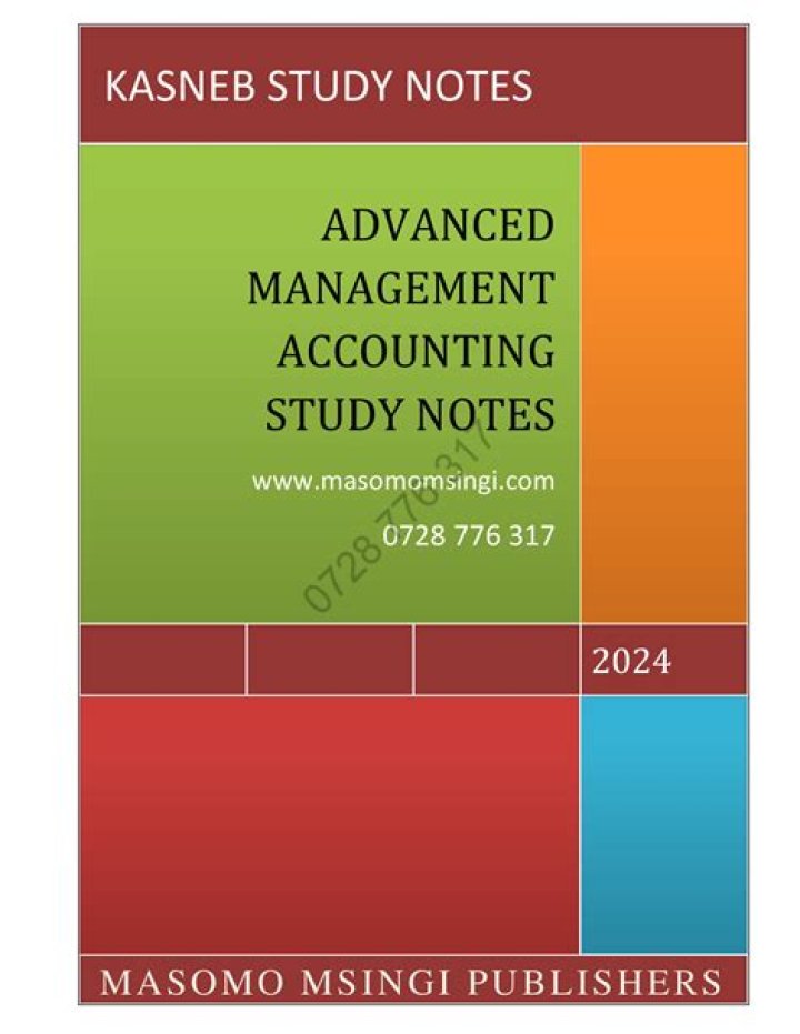 Advanced Management Accounting Study Material PDF for Exam Success