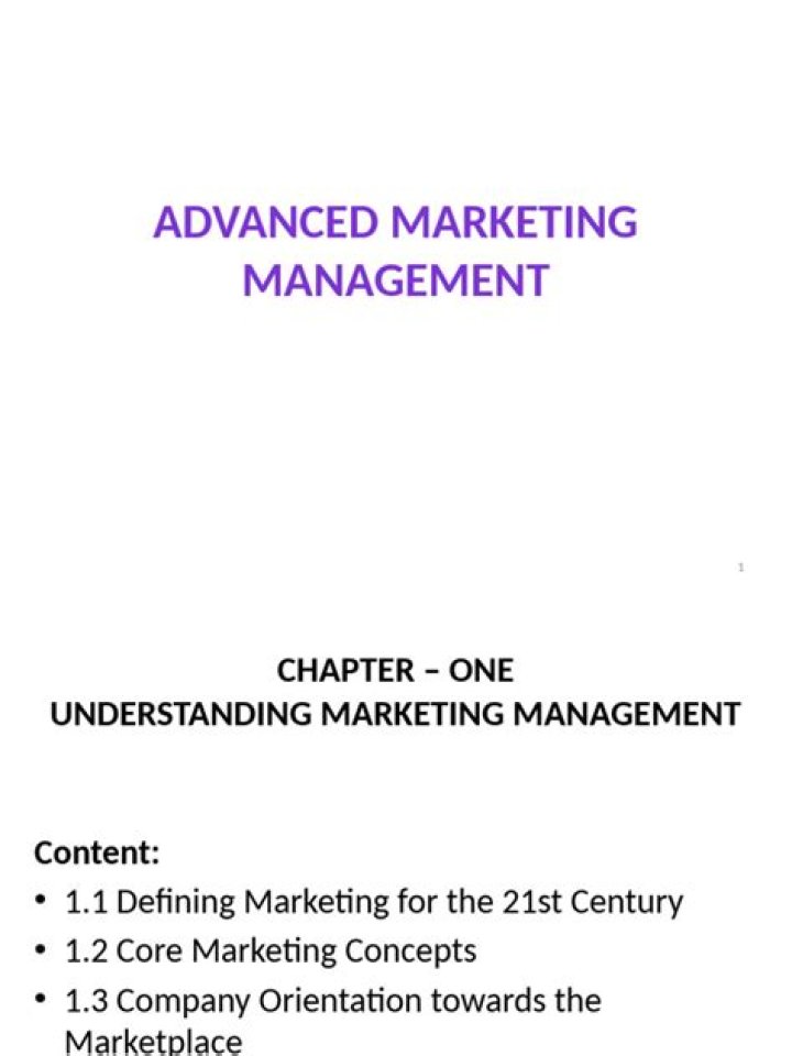 Master Advanced Marketing Management with This Essential PDF