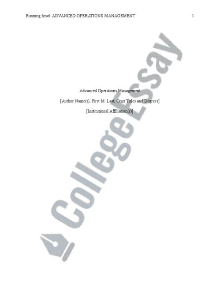 Advanced Operations Management PDF: Mastering Efficient Workflows