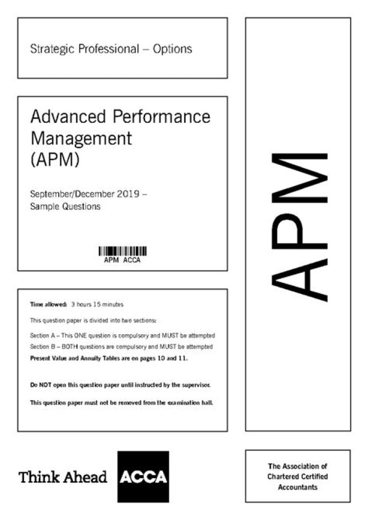 Advanced Performance Management 2018: Comprehensive PDF Guide