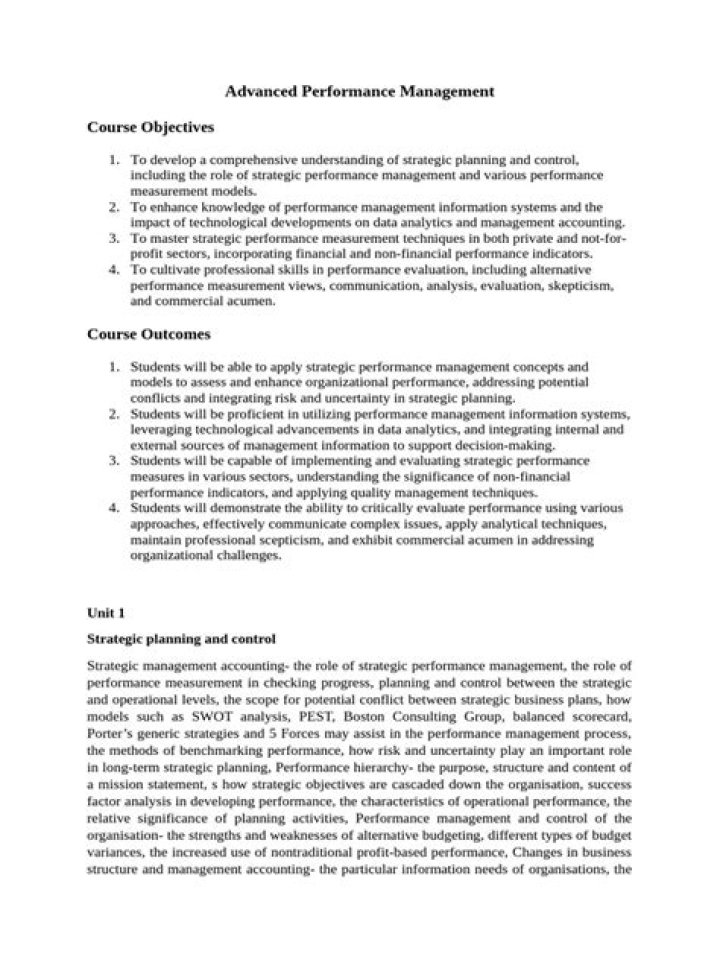 Master Advanced Performance Management with This Essential PDF Guide