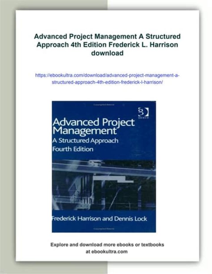 Advanced Project Management: A Structured Approach PDF Guide