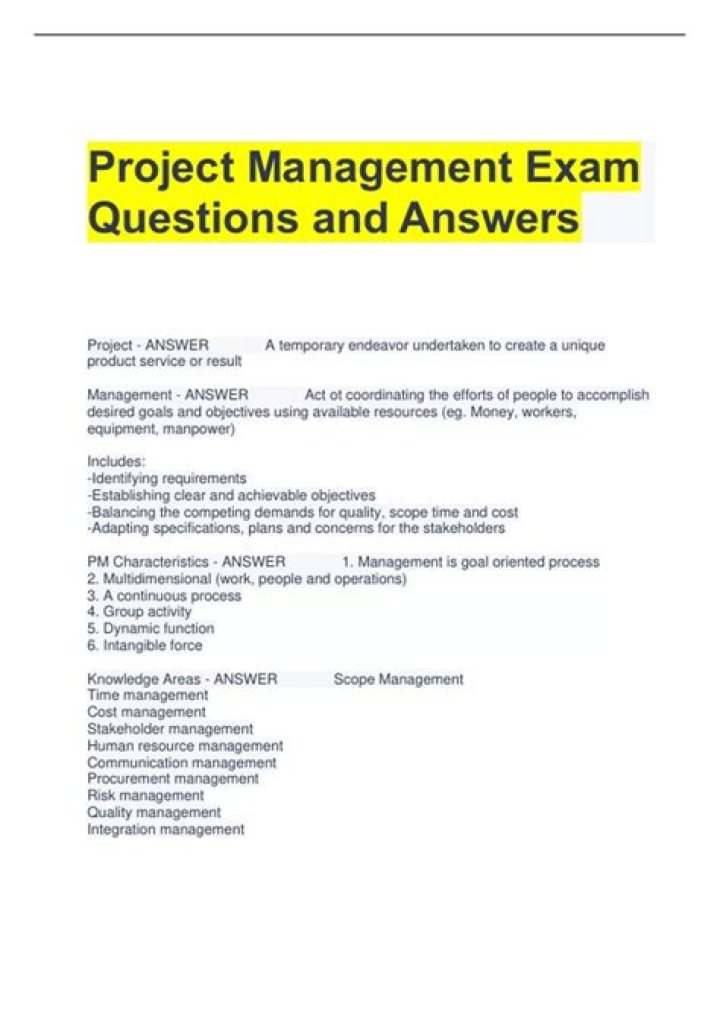 Advanced Project Management Exam Questions and Answers PDF – Master Certification Readiness