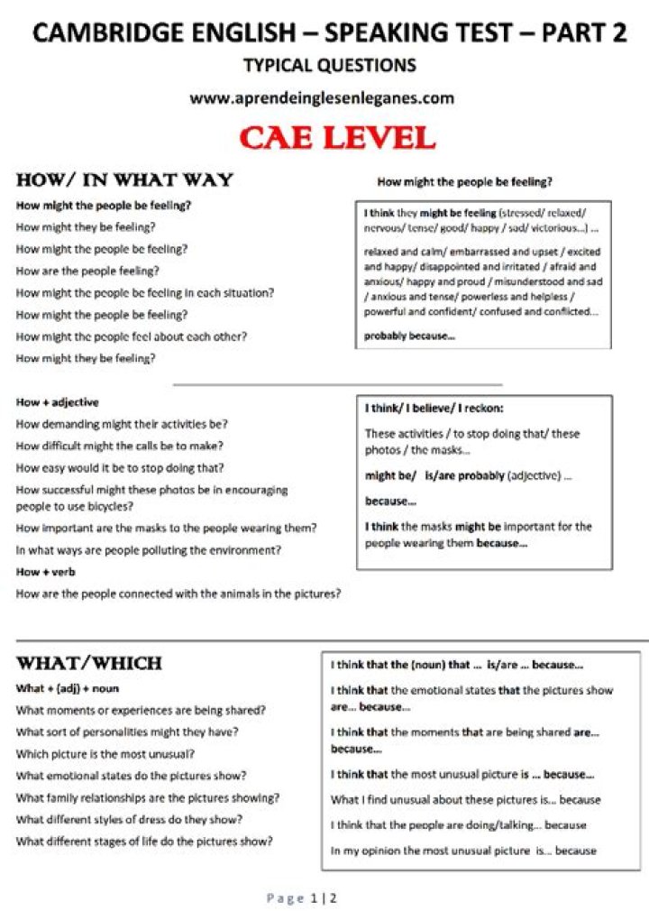 Master Advanced Speaking Questions PDF Guide