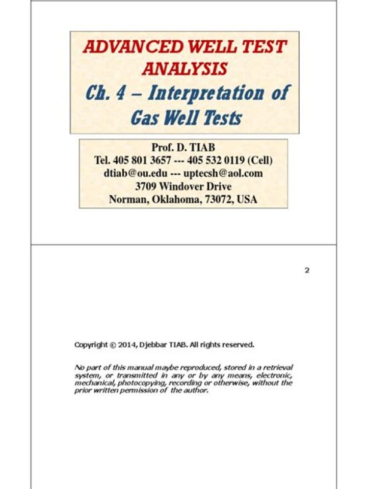 Advanced Well Test Analysis PDF: Detailed Insights & Reporting