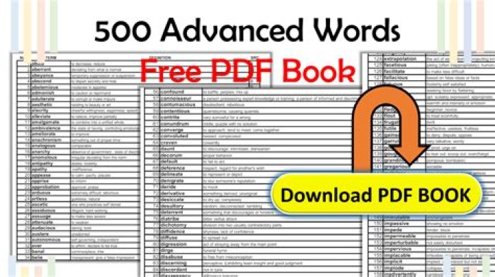 Advanced Words List PDF: Master Advanced Vocabulary Fast