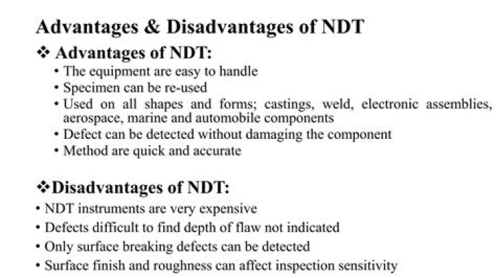 Advantages and Disadvantages of Non Destructive Testing PDF: Pros and Cons