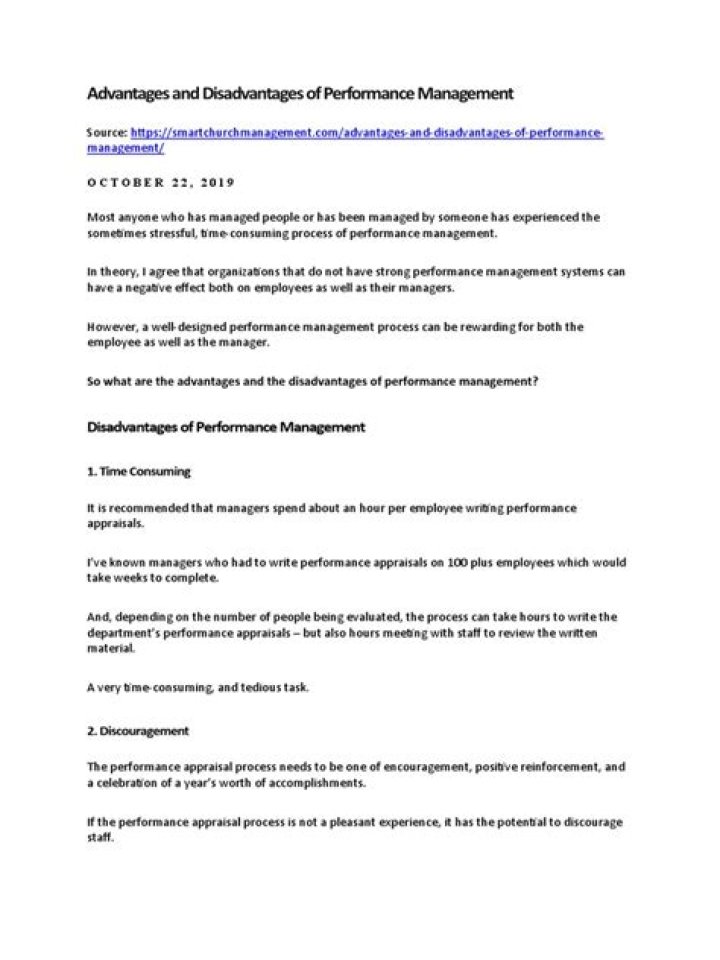 Advantages and Disadvantages of Performance Management PDF: A Comprehensive Guide