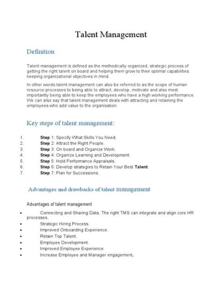 Advantages and Disadvantages of Talent Management PDF: Key Insights