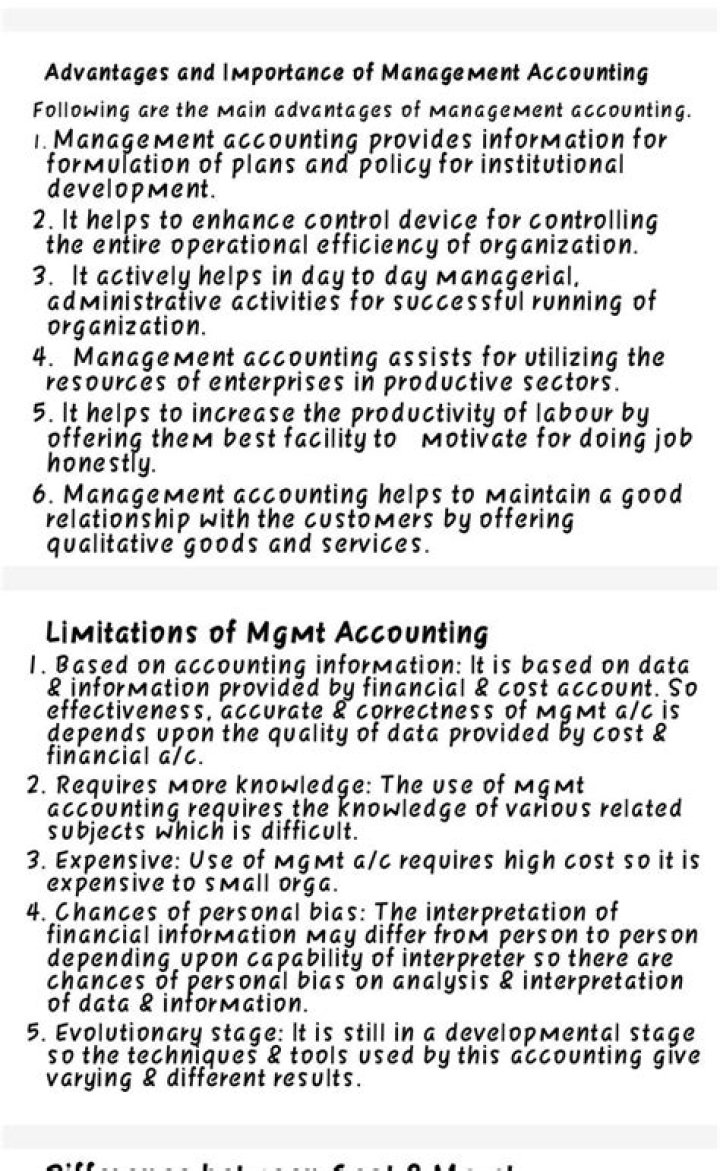 Advantages and Limitations of Management Accounting PDF: Key Insights