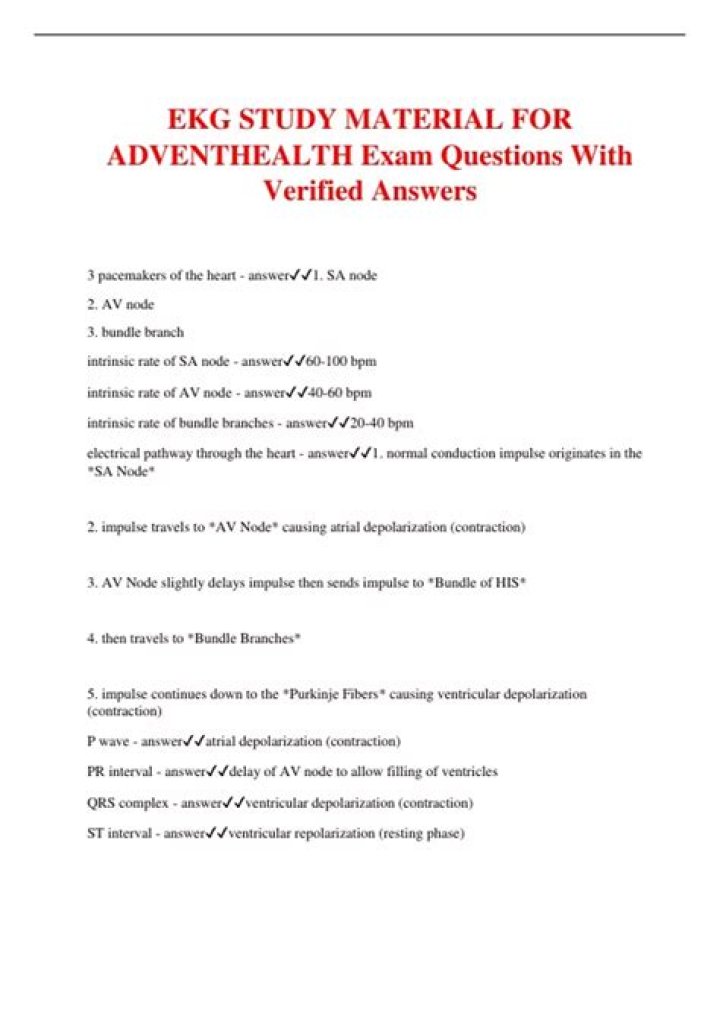 AdventHealth EKG Test Answers PDF – Accurate & Instant Results