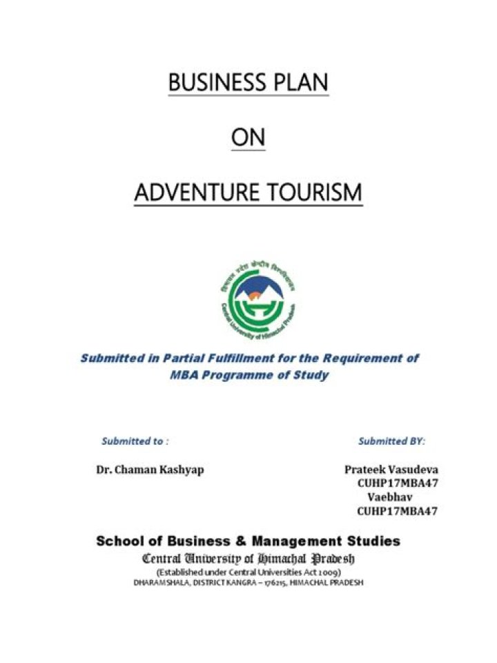 Adventure Tourism Business Plan PDF: Launch Your Thrill-Driven Venture