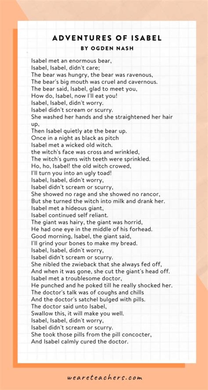 Isabel’s Poetic Adventures: Questions & Answers PDF with Answers
