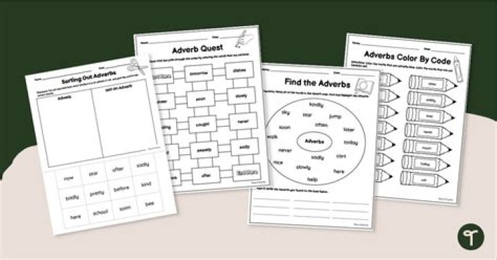 Adverb Worksheets PDF Grade 1 for Easy Grammar Practice