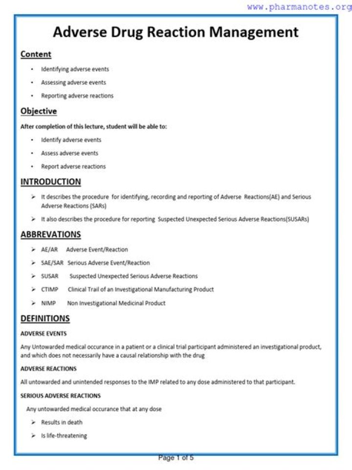 Adverse Drug Reaction Management PDF: Essential Guide