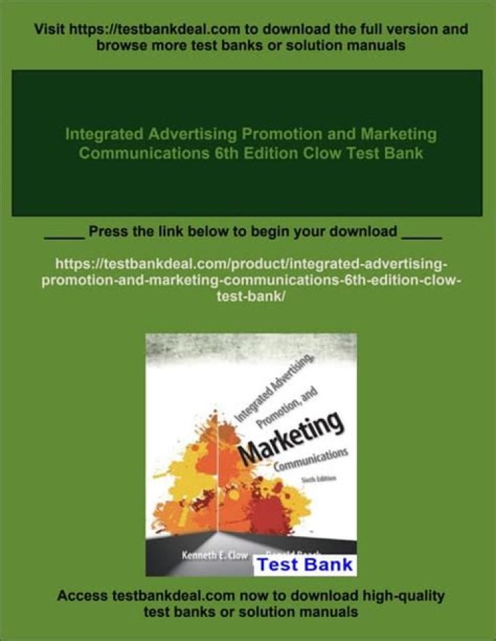 Advertising and Promotion Test Bank PDF: Ready-to-Use Marketing Materials
