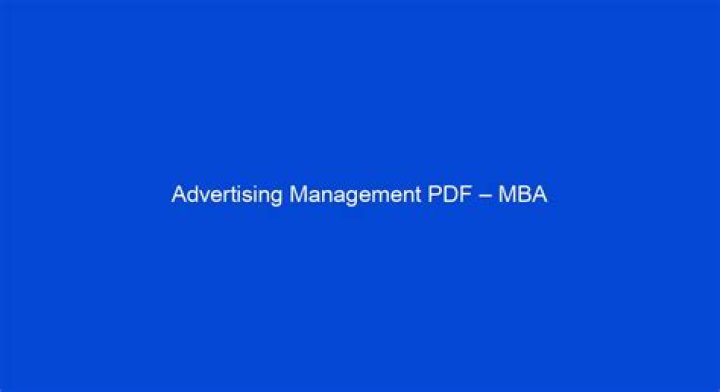 Master Advertising Management: Expert MBA PDF Guide