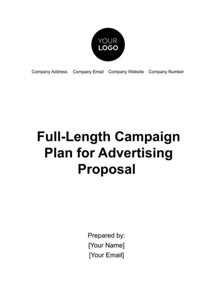 Complete Advertising Plan PDF for Maximum Campaign Success