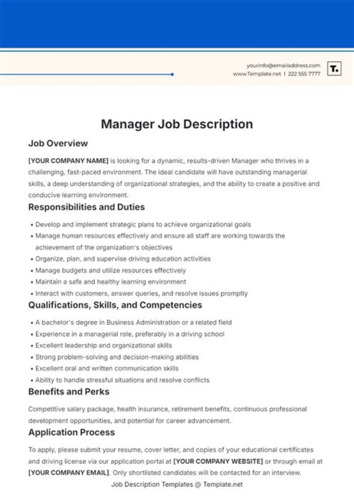 Advisor to General Manager Job Description PDF: Full Guide