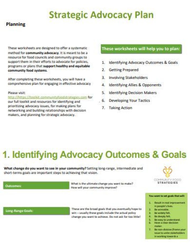 Advocacy Plan Example PDF: Build Effective Change