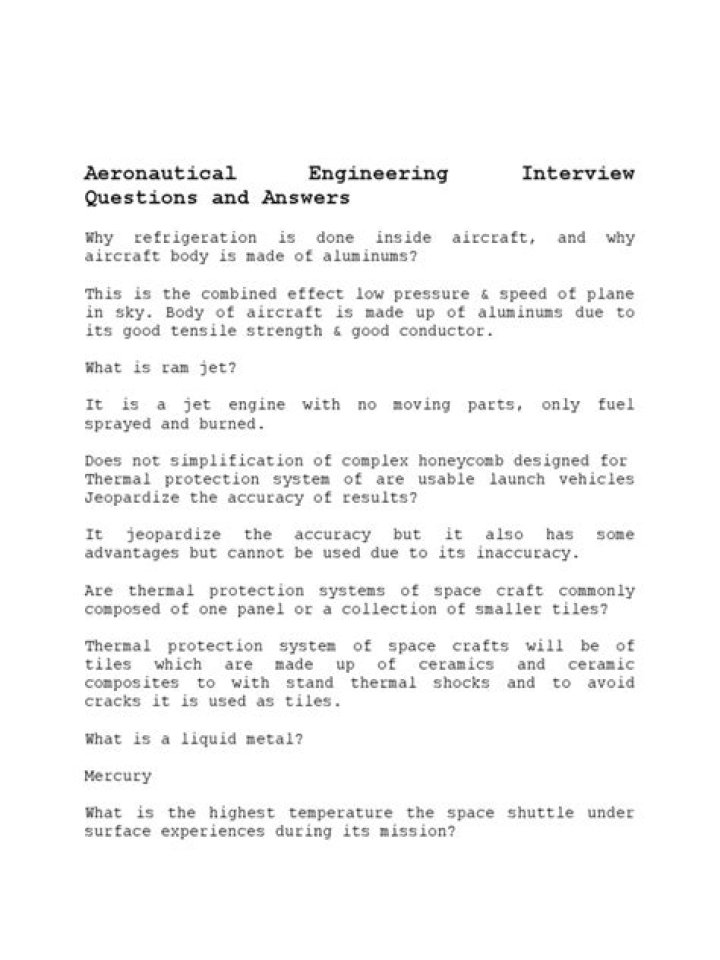 Aeronautical Engineering Interview Questions & Answers PDF – Expert Guide